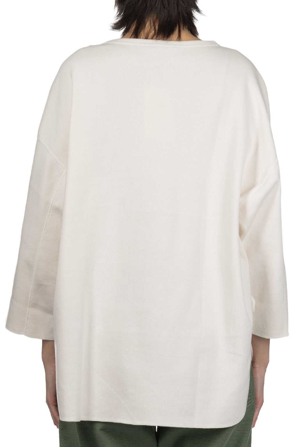 YLEVE - Cotton Rib Pullover Big - Sax