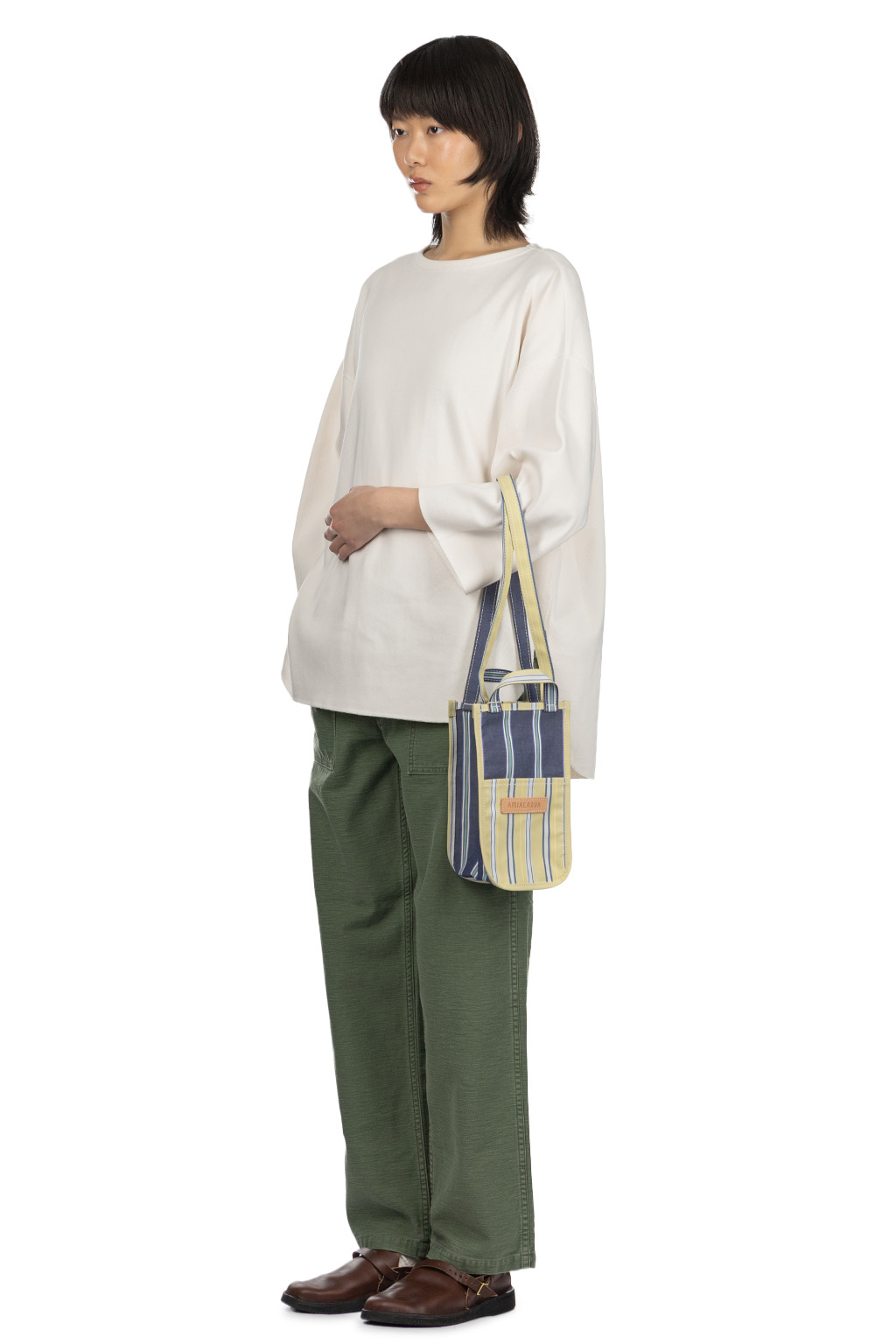 YLEVE - Cotton Rib Pullover Big - Sax