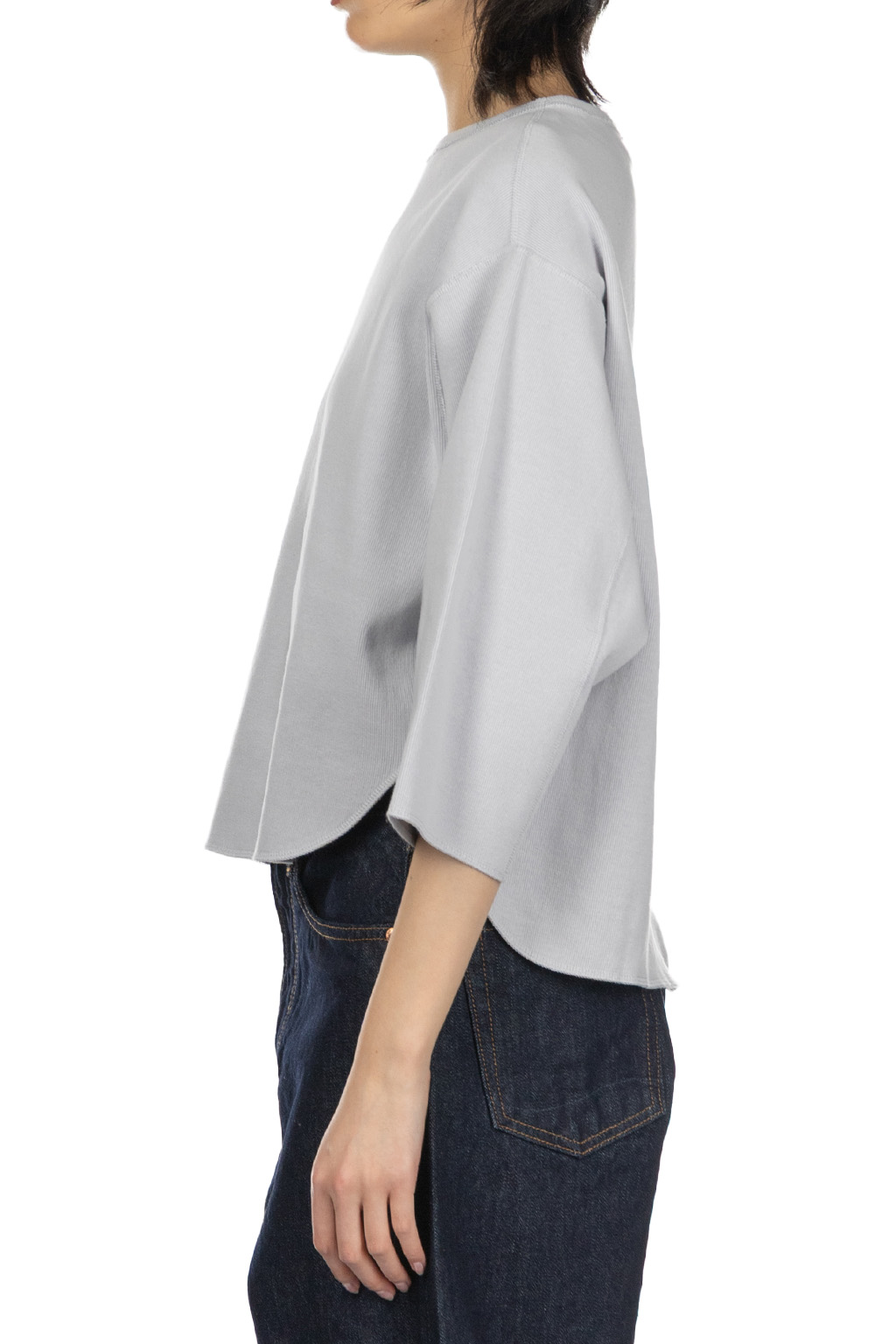 YLEVE - Cotton Rib Pullover - Sax