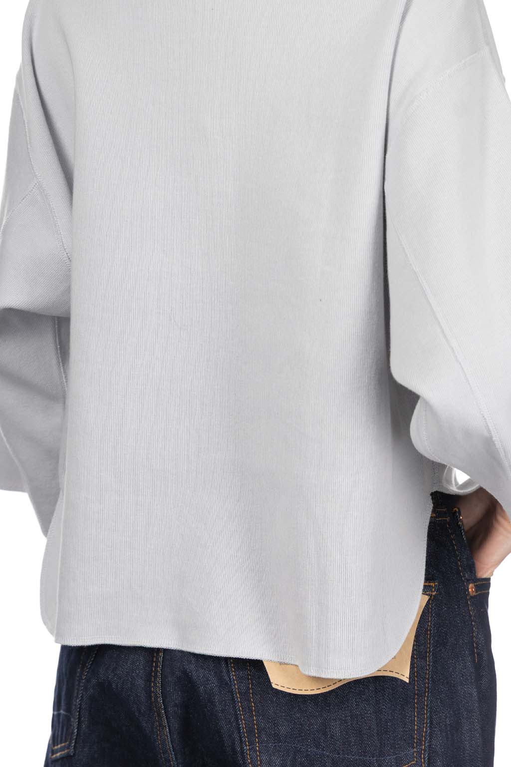 YLEVE - Cotton Rib Pullover - Sax