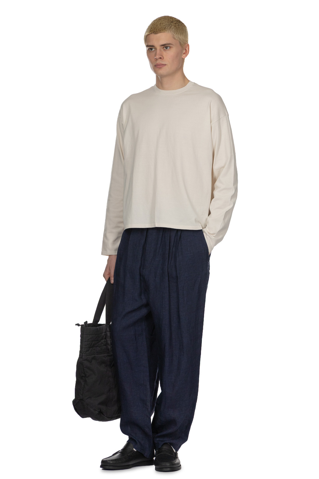 YLEVE - Gas Singeing Cotton Knit Pullover - Ivory