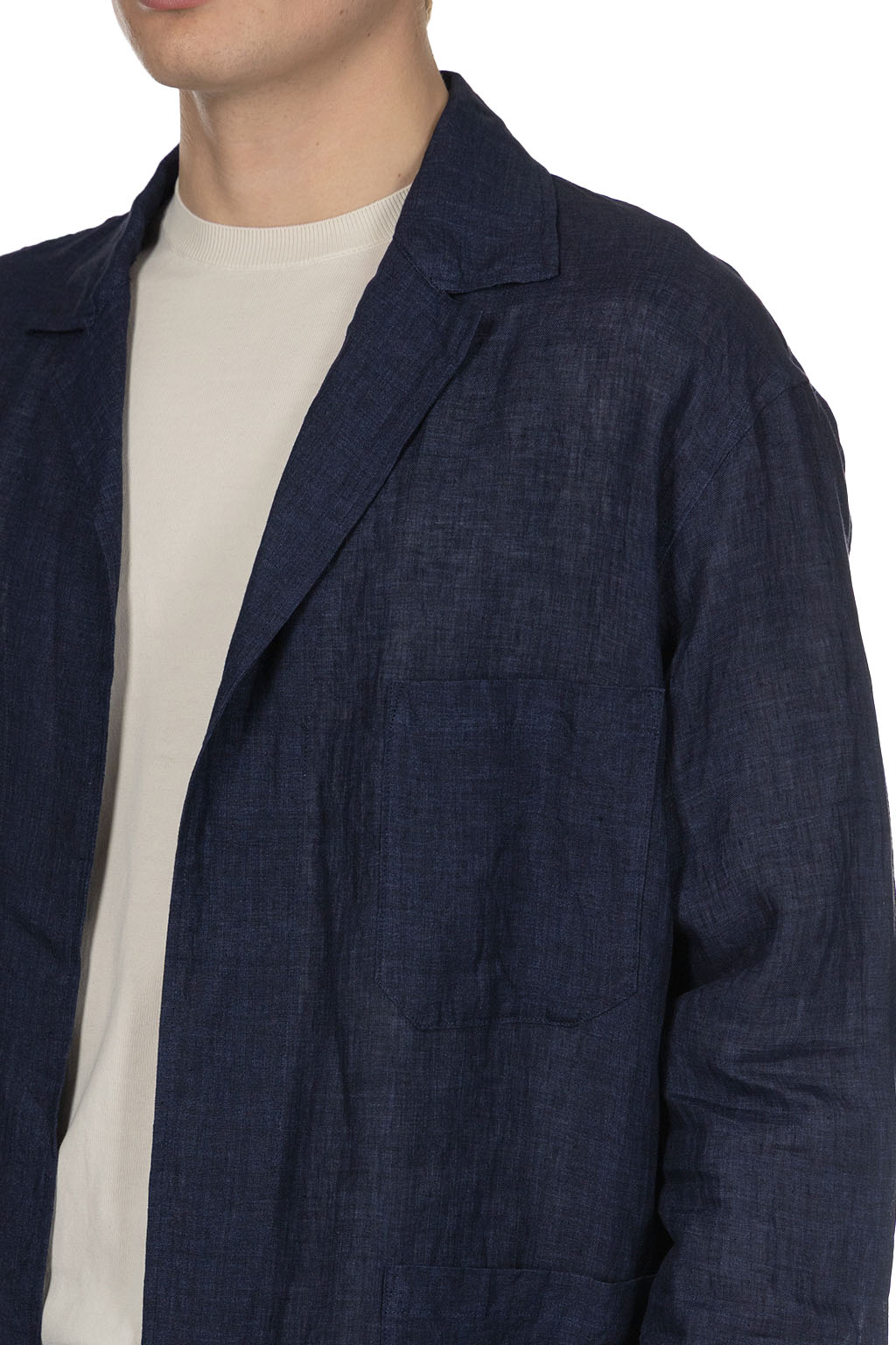 YLEVE - Linen Poplin Jacket - Navy