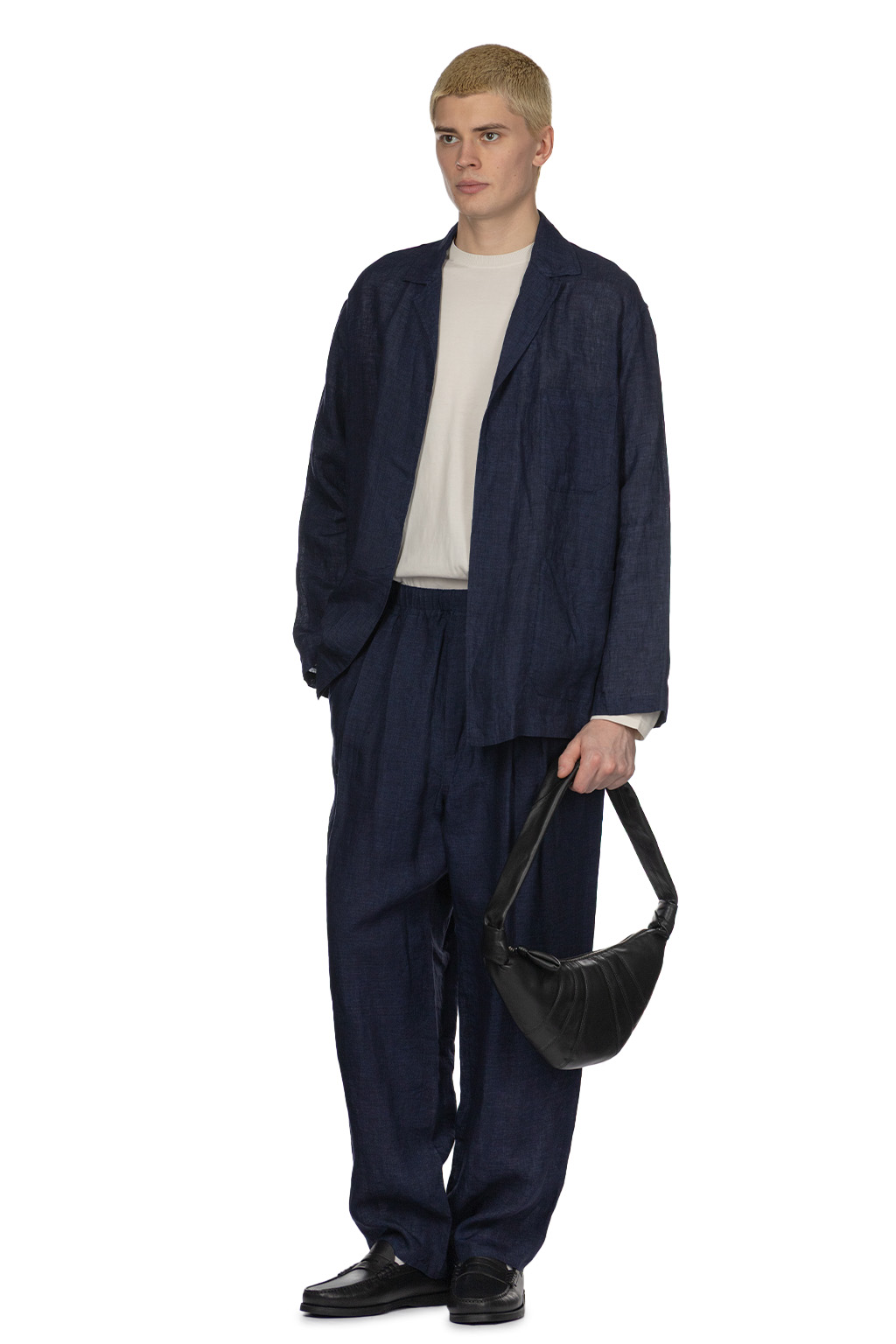 YLEVE - Linen Poplin Jacket - Navy