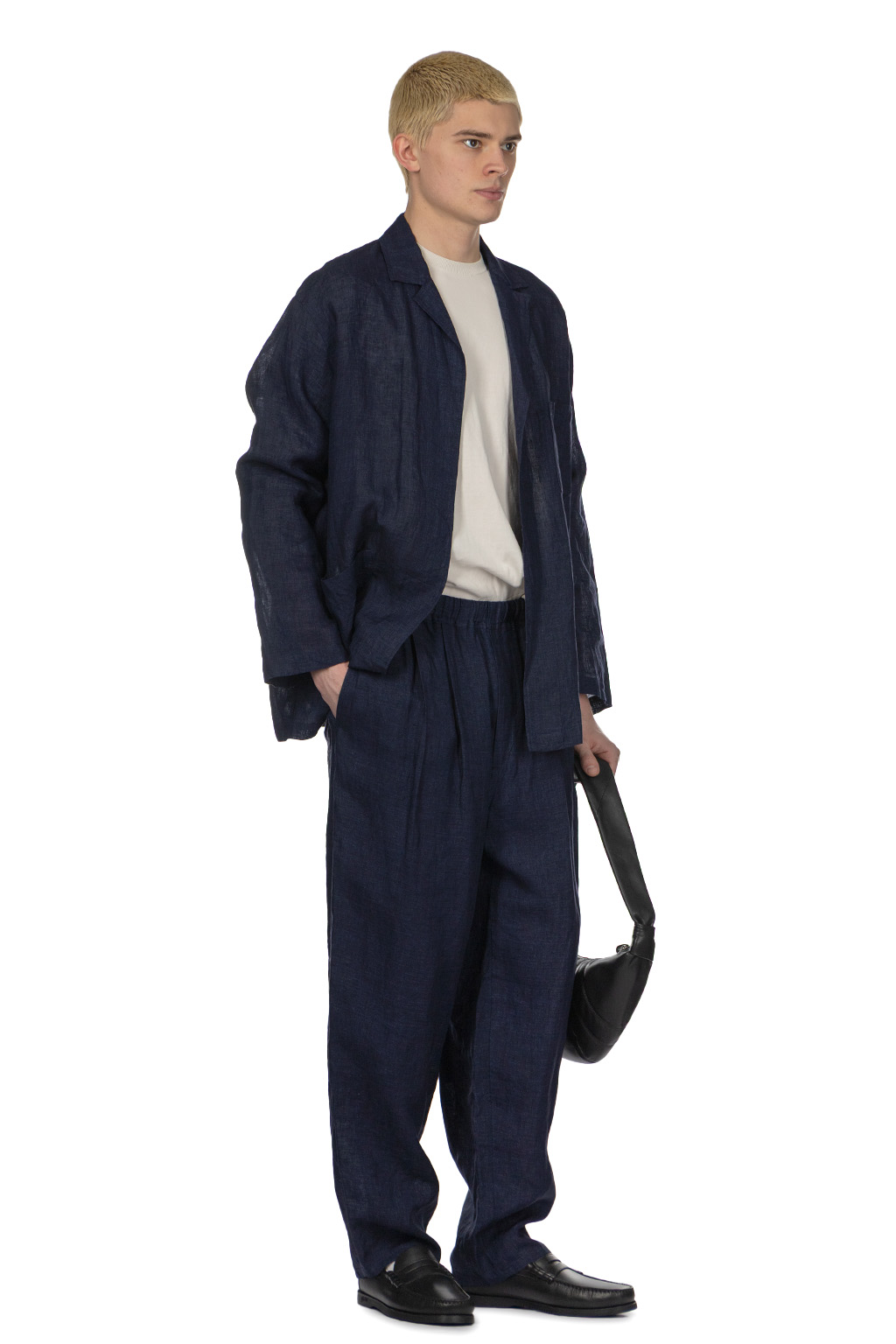 YLEVE - Linen Poplin Jacket - Navy