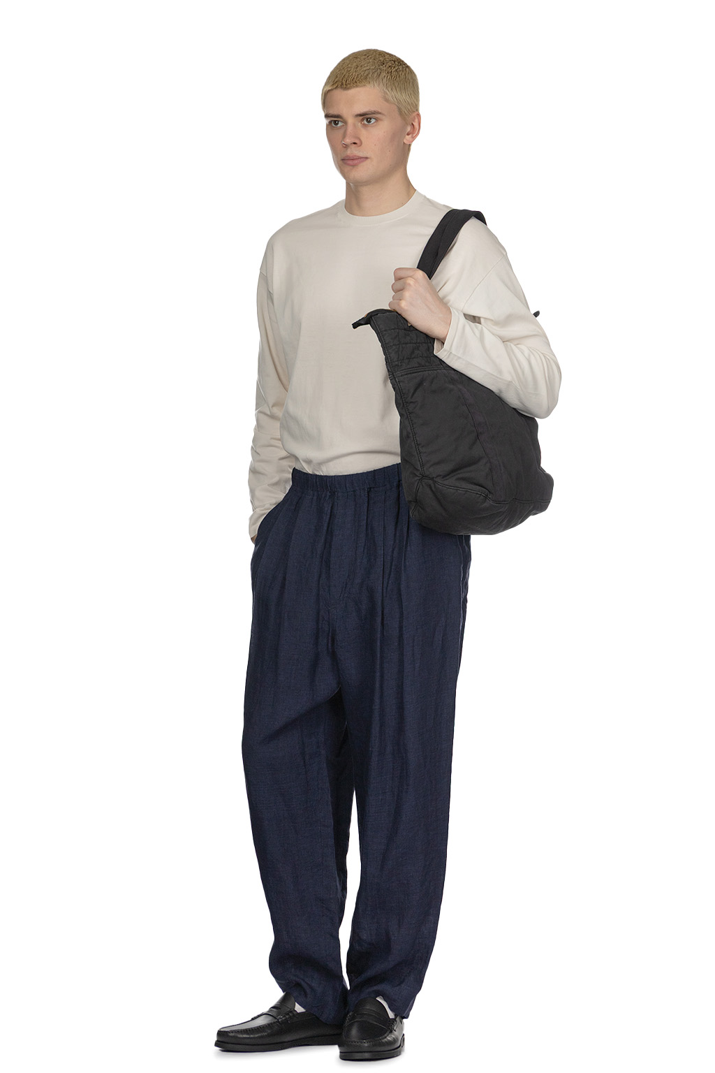 YLEVE - Linen Poplin Twill - Navy