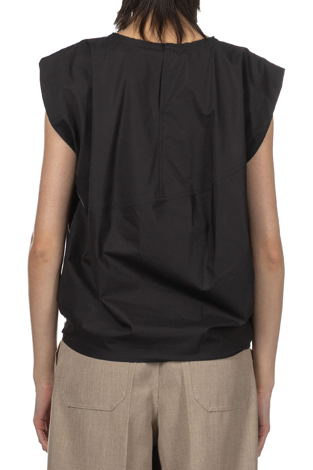 YLEVE - Suvin Cotton Typewriter Pullover Blouse- Black