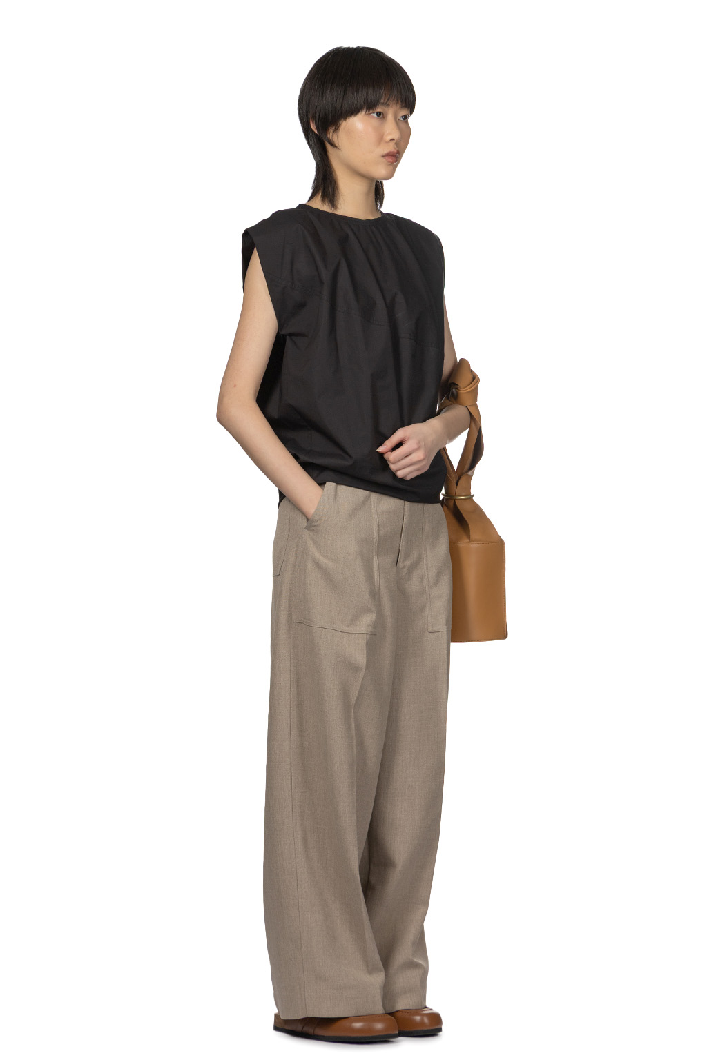 YLEVE - Suvin Cotton Typewriter Pullover Blouse- Black