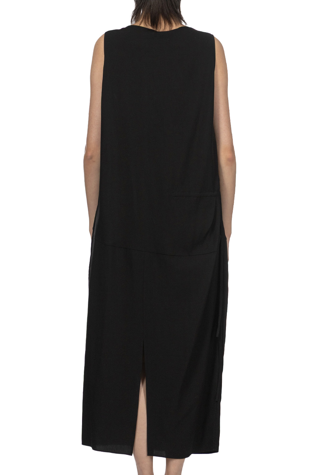 YLEVE - Tencel Gather One-Piece Dress - Black