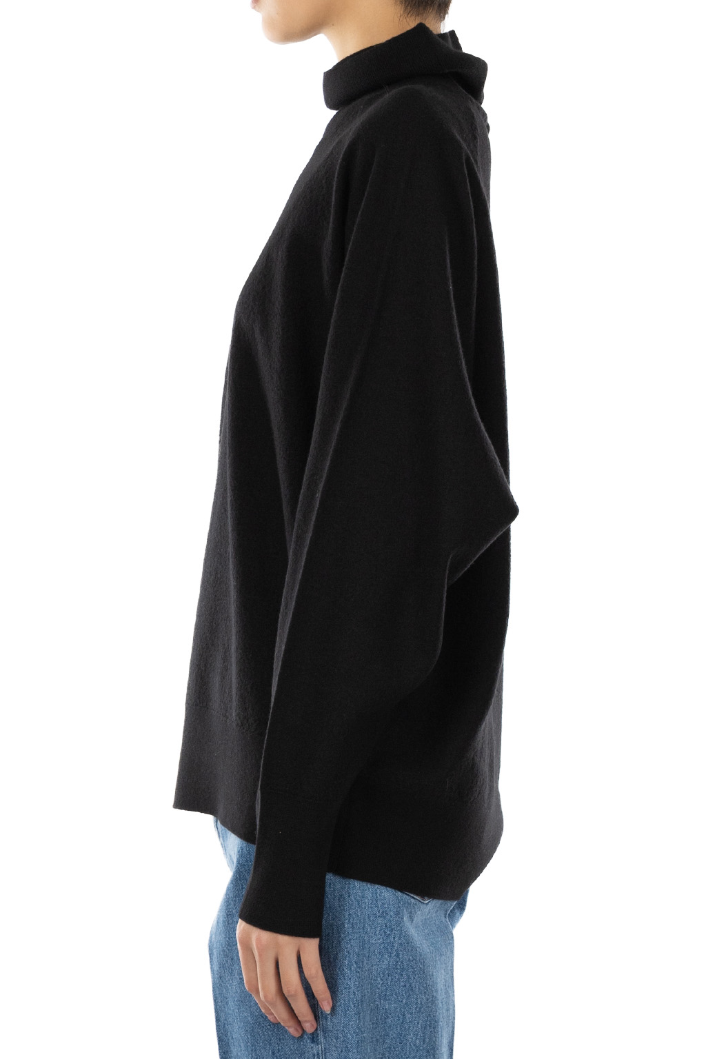 YLEVE - Ultrafine Merino Wool Milled Knit Pullover - Black