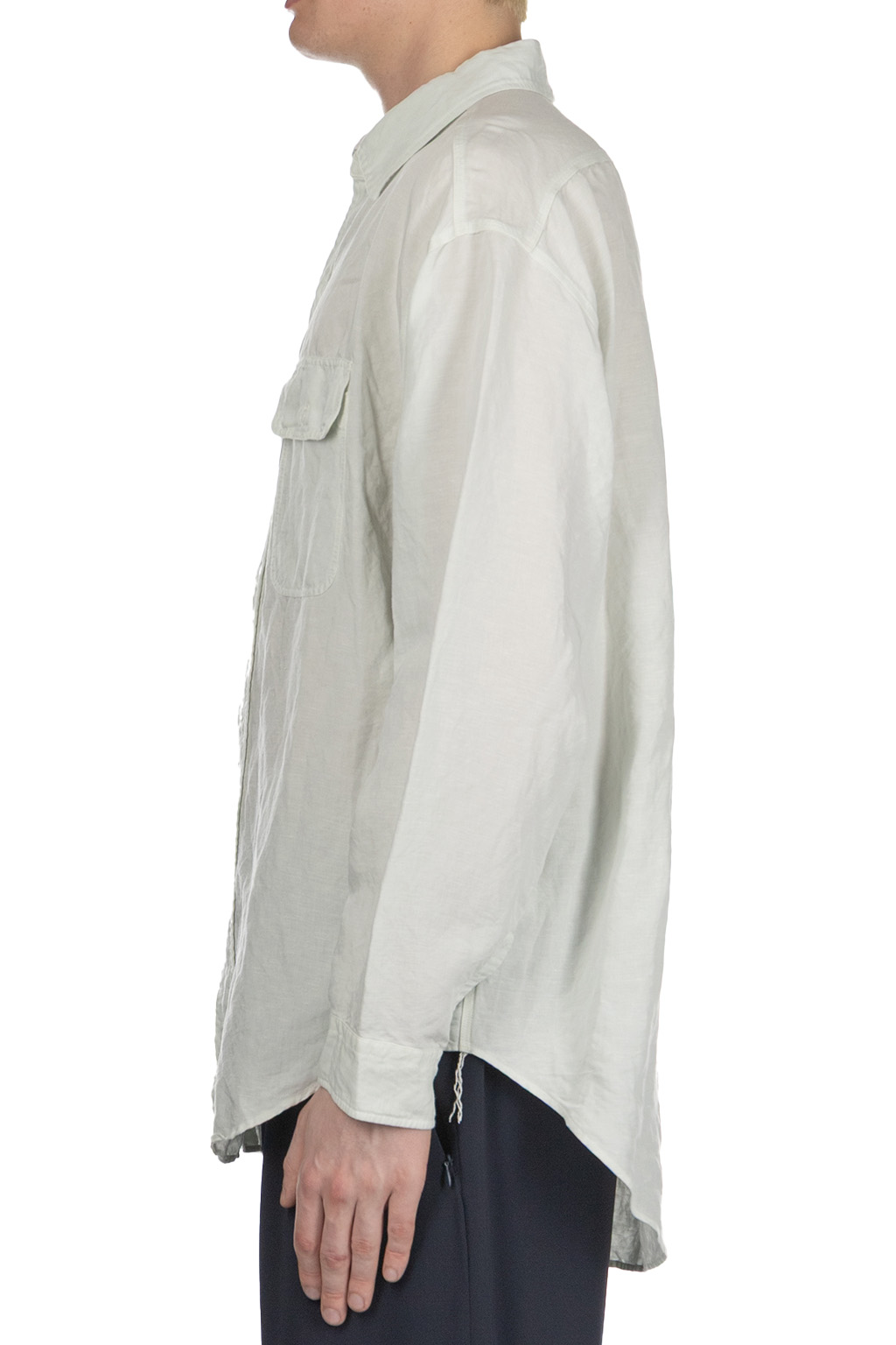 YLEVE - Viscose Linen Shirt - Sax