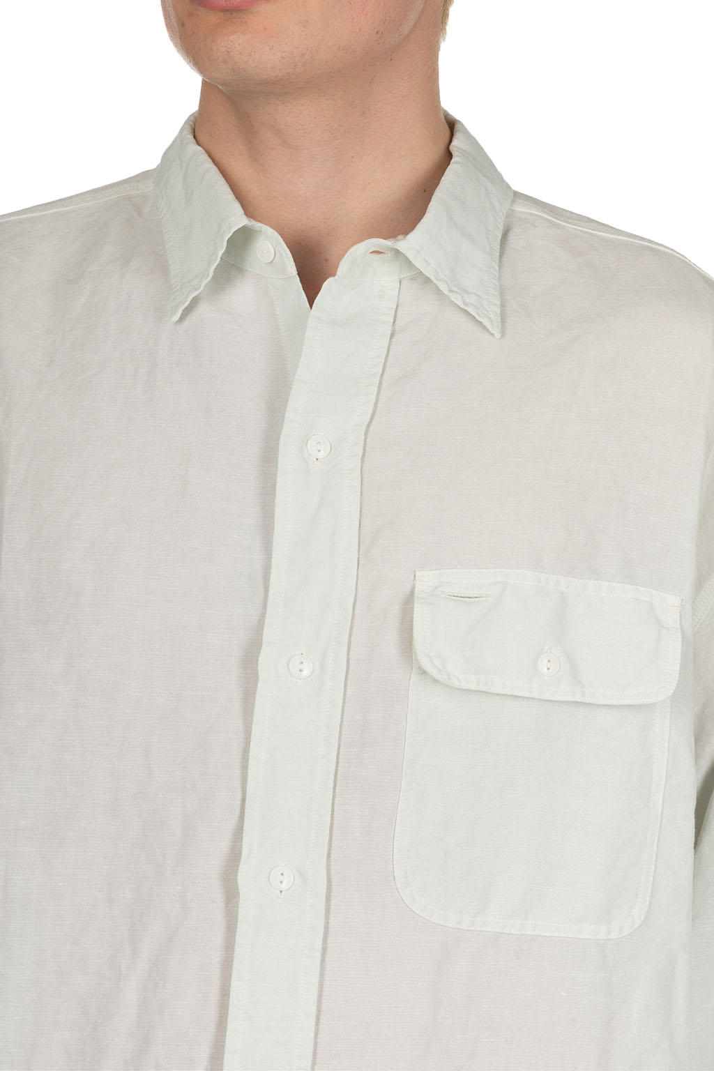 YLEVE - Viscose Linen Shirt - Sax