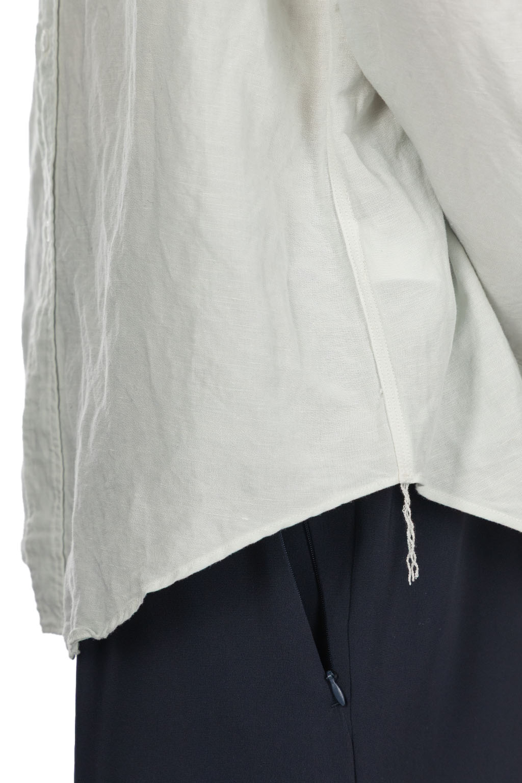 YLEVE - Viscose Linen Shirt - Sax