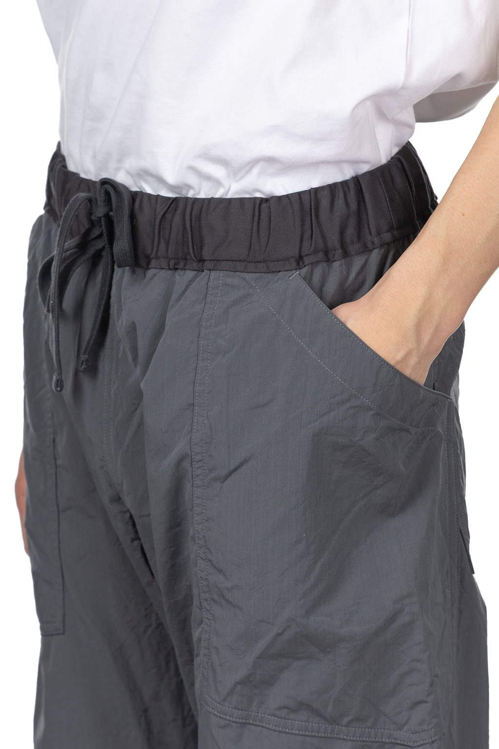 ts(s) - Loose Fit Cropped Pants- Charcoal