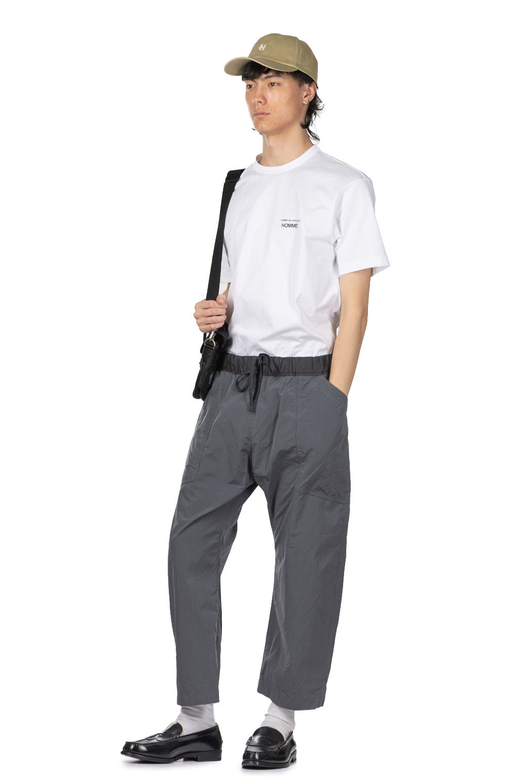 ts(s) - Loose Fit Cropped Pants- Charcoal