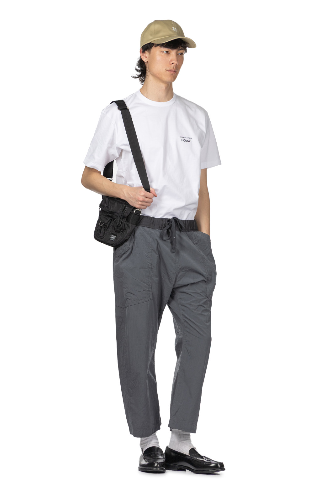 ts(s) - Loose Fit Cropped Pants- Charcoal